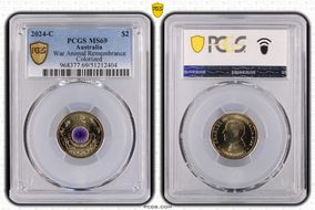 2024-C $2 War Animal Remembrance Colorized MS69