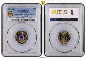 2024-C $2 War Animal Remembrance Colorized MS69