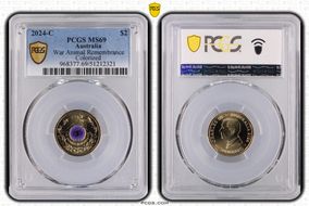 2024-C $2 War Animal Remembrance Colorized MS69