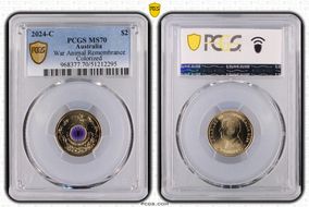 2024-C $2 War Animal Remembrance Colorized MS70