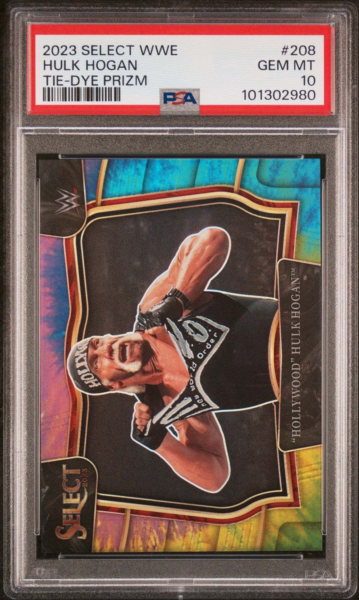2023 Panini PANINI SELECT WWE TIE-DYE PRIZM #208 Hulk Hogan front