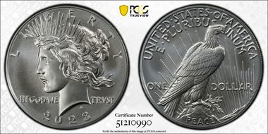 2023 $1 Peace Dollar MS70