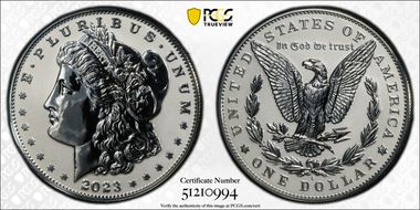 2023-S $1 Morgan Dollar Rev PR Two-Coin Reverse Proof Set PR70