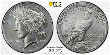 2024 $1 Peace Dollar MS69