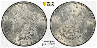 1878 7TF $1 Reverse of 1878 AU58