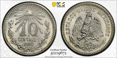 1909-M 10C KM-428  Ag MS66