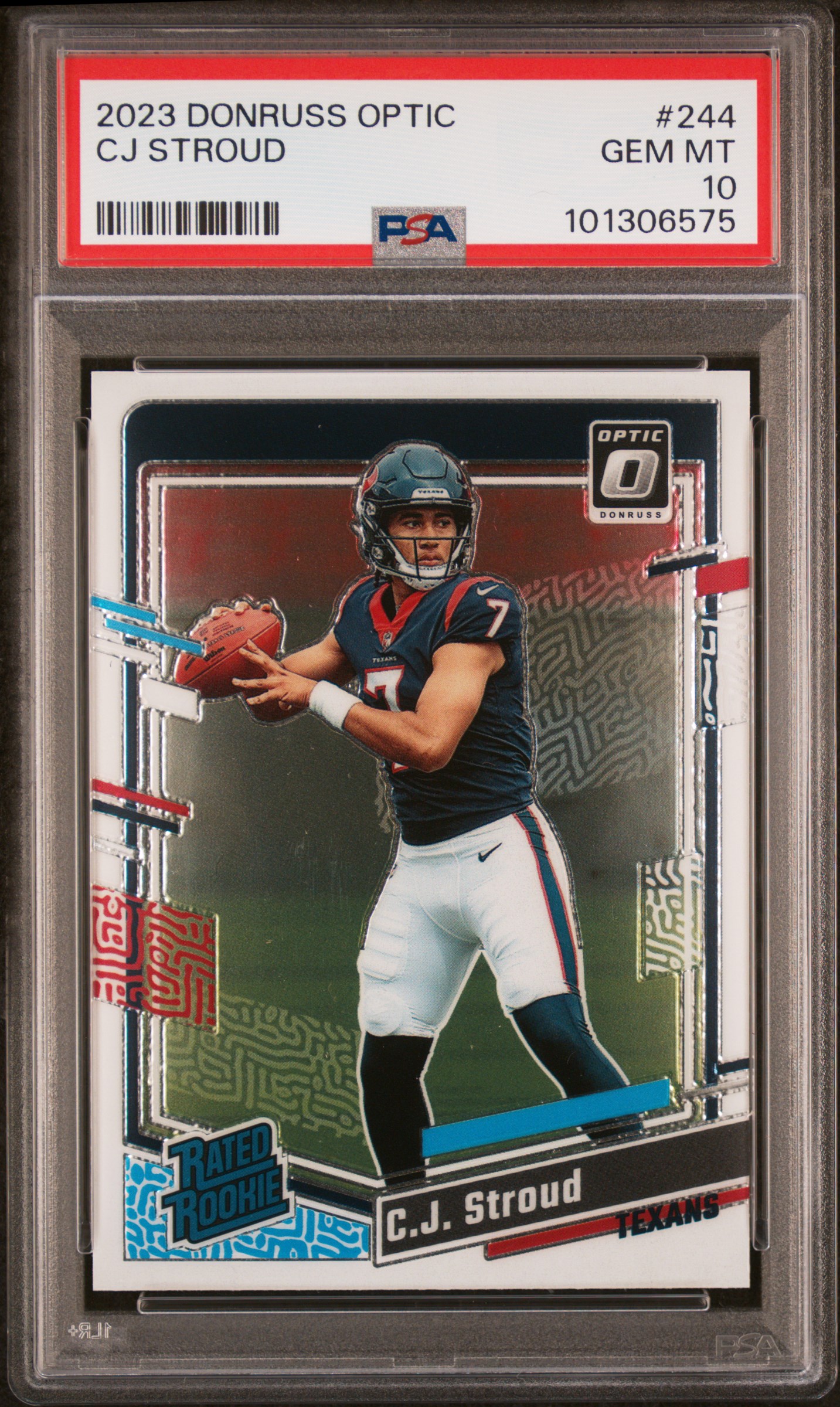 2023 Panini Donruss Optic Cj Stroud #244 Gem Mt 10 front