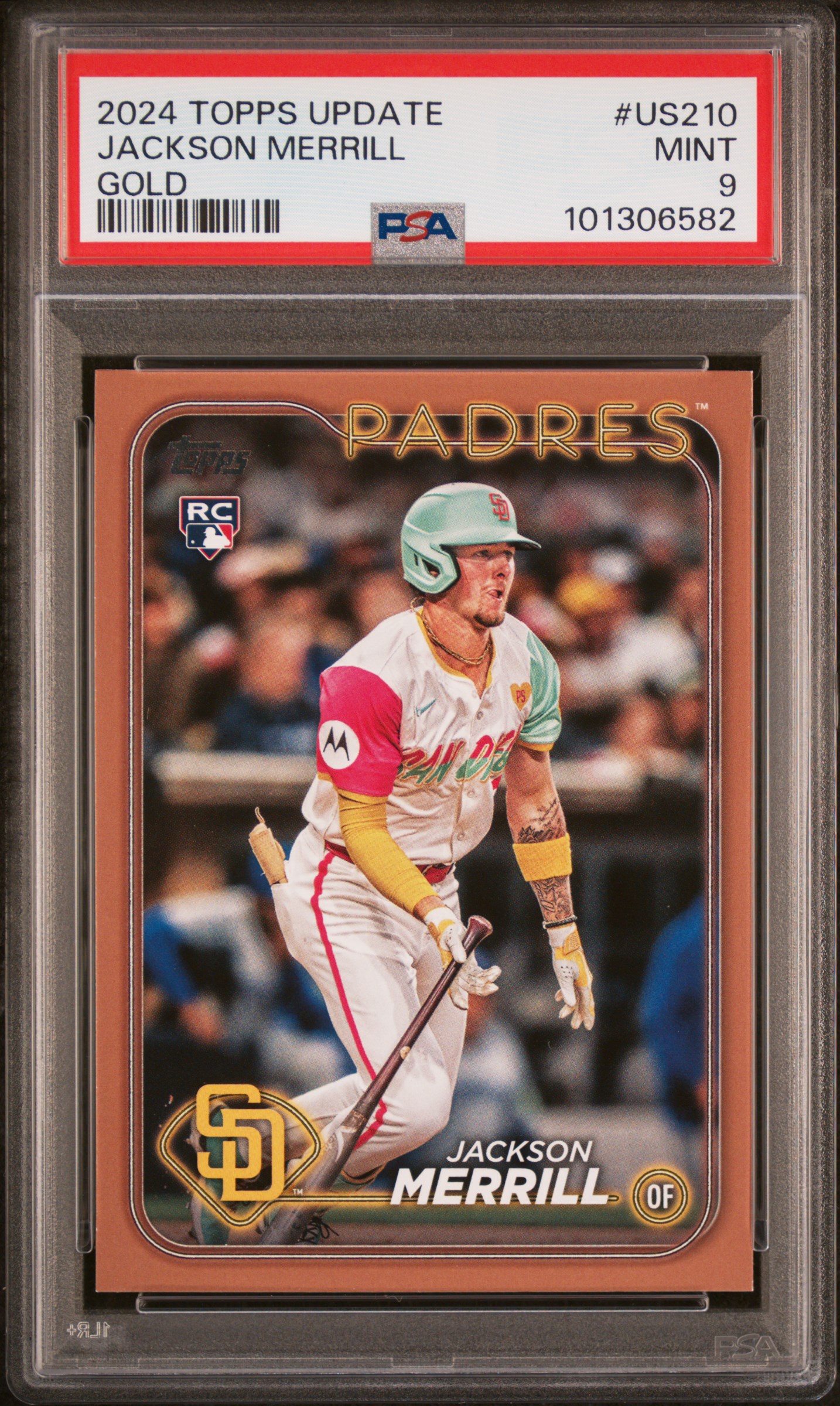 2024 Topps Update Jackson Merrill #Us210 (Gold) Mint 9 front