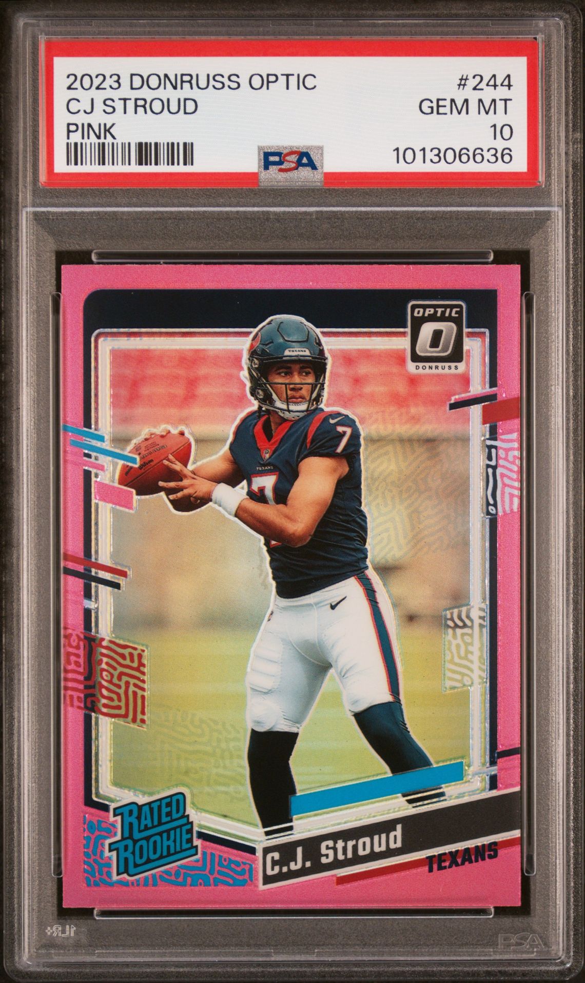 2023 Panini PANINI DONRUSS OPTIC BLUE HYPER #244 Cj Stroud front