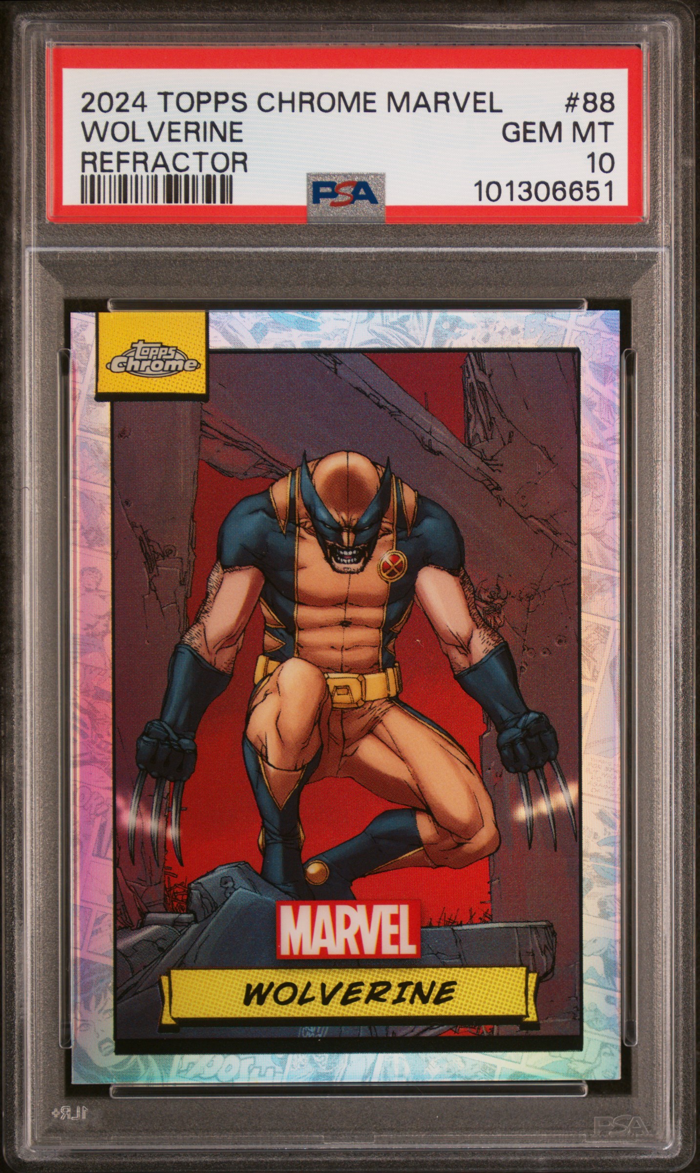 2024 Topps Chrome Marvel Wolverine #88 (Refractor) Gem Mt 10 front
