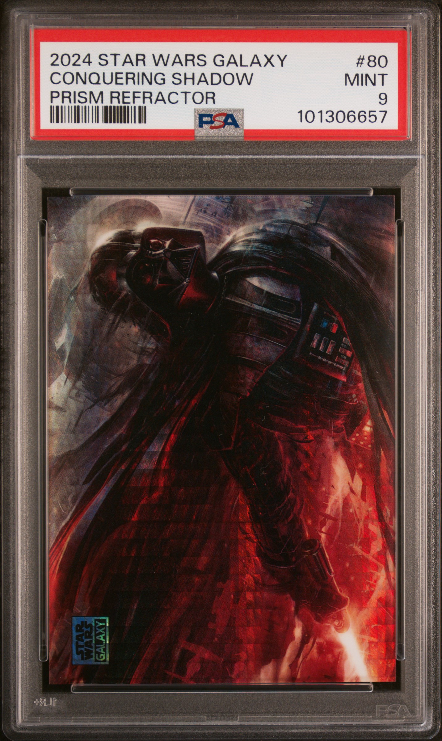 2024 Topps Chrome Star Wars Galaxy Conquering Shadow #80 (Prism Refractor) Mint 9 front