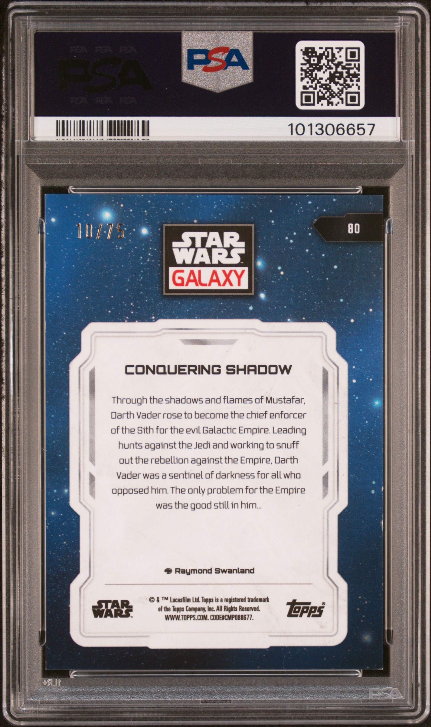 2024 Topps Chrome Star Wars Galaxy Conquering Shadow #80 (Prism Refractor) Mint 9 back
