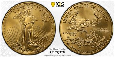 1997 $50 Gold Eagle MS69