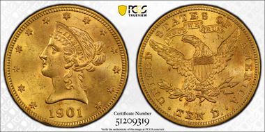 1901 $10 MS63