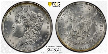 1883 $1 MS64