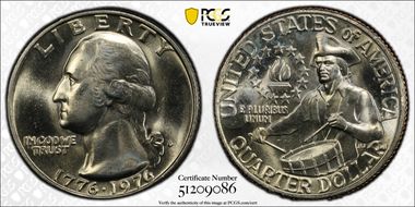 1976-D 25C Clad MS66