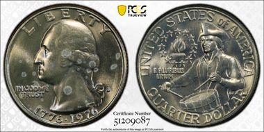 1976-D 25C Clad MS65