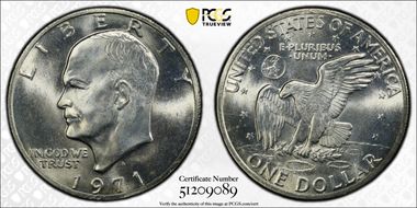 1971-S $1 Silver MS66