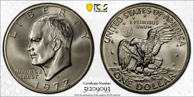 1972-S $1 Silver MS67