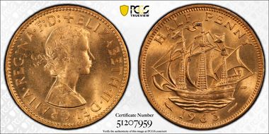 1963 1/2D S-4158 MS65RD