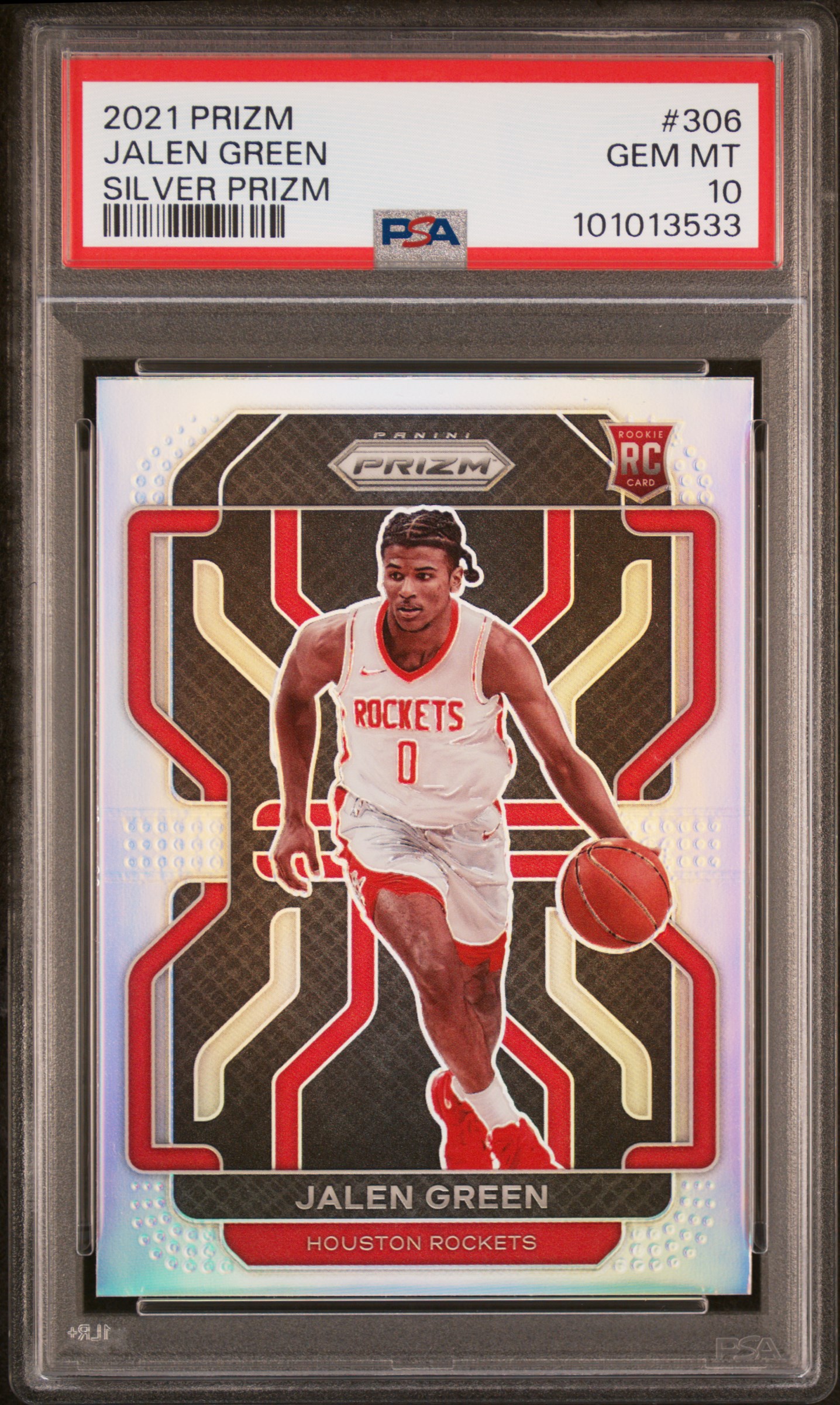 2021 Panini Prizm Jalen Green #306 (Silver Prizm) Gem Mt 10 front