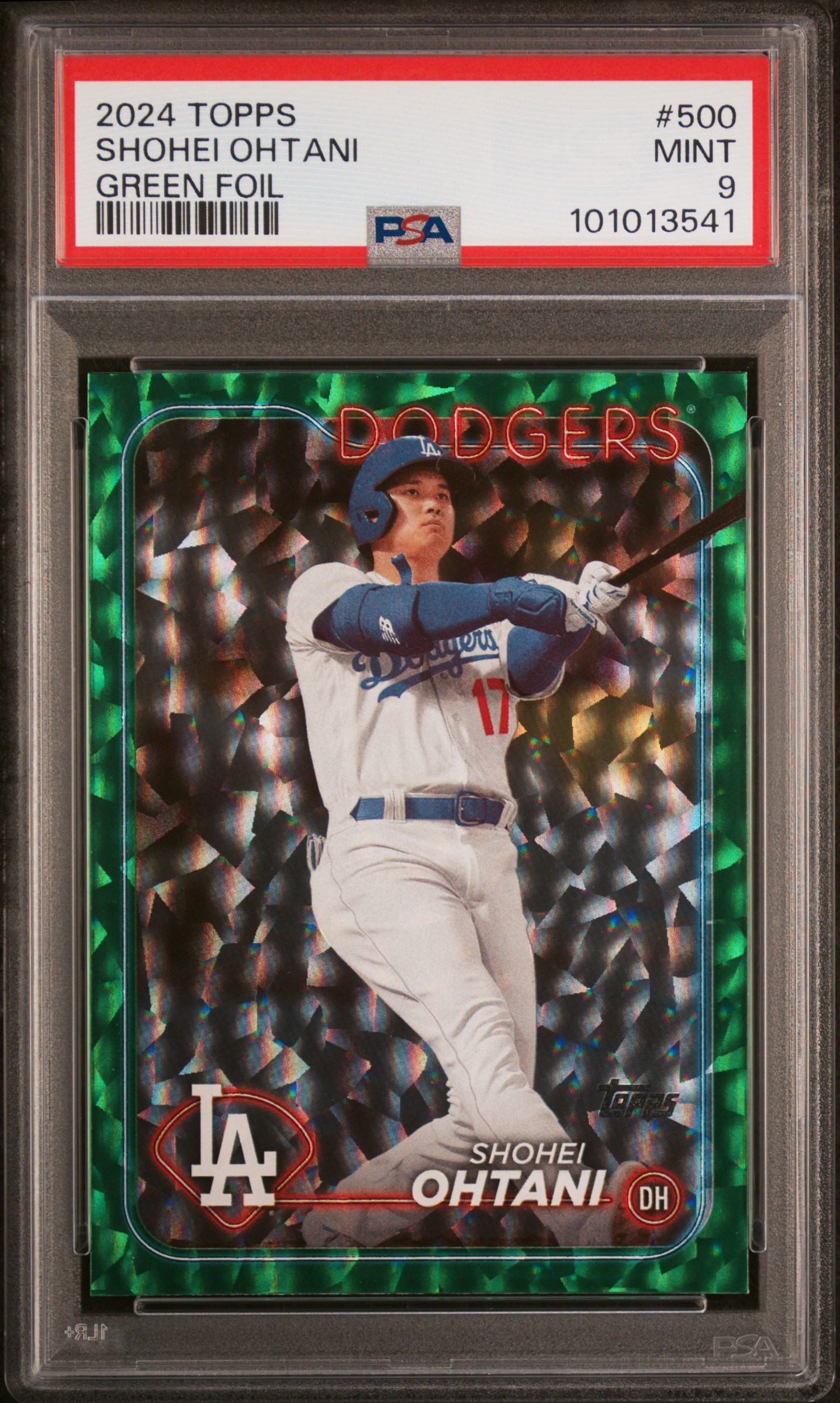 2024 Topps Shohei Ohtani #500 (Green Foil) Mint 9 front