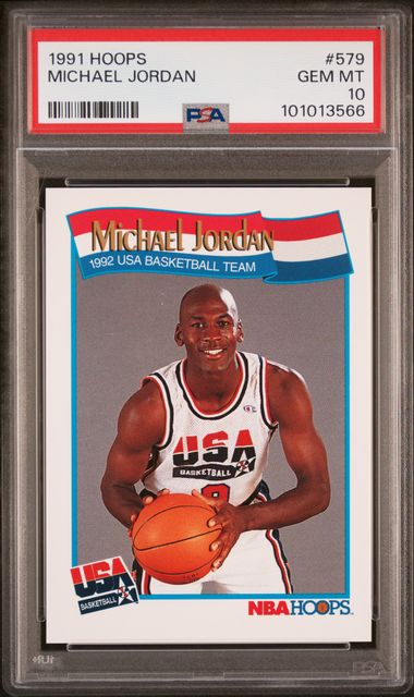 1991 Hoops Michael Jordan #579 Gem Mt 10 front