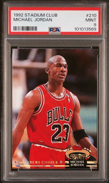 1992 Stadium Club Michael Jordan #210 Mint 9 front