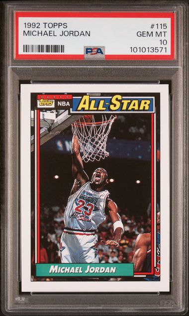 1992 Topps Michael Jordan #115 Gem Mt 10 front