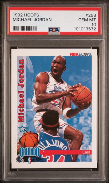 1992 Hoops Michael Jordan #298 Gem Mt 10 front