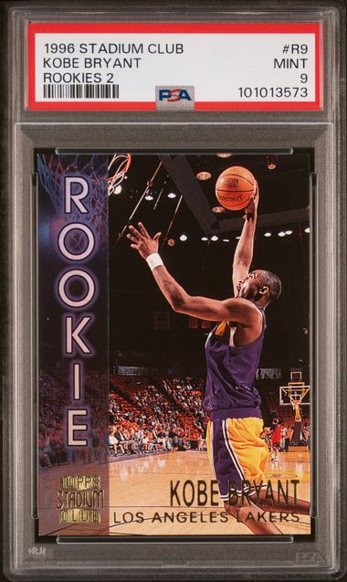 1996 Stadium Club Rookies 2 Kobe Bryant #R9 (Rookies 2) Mint 9 front
