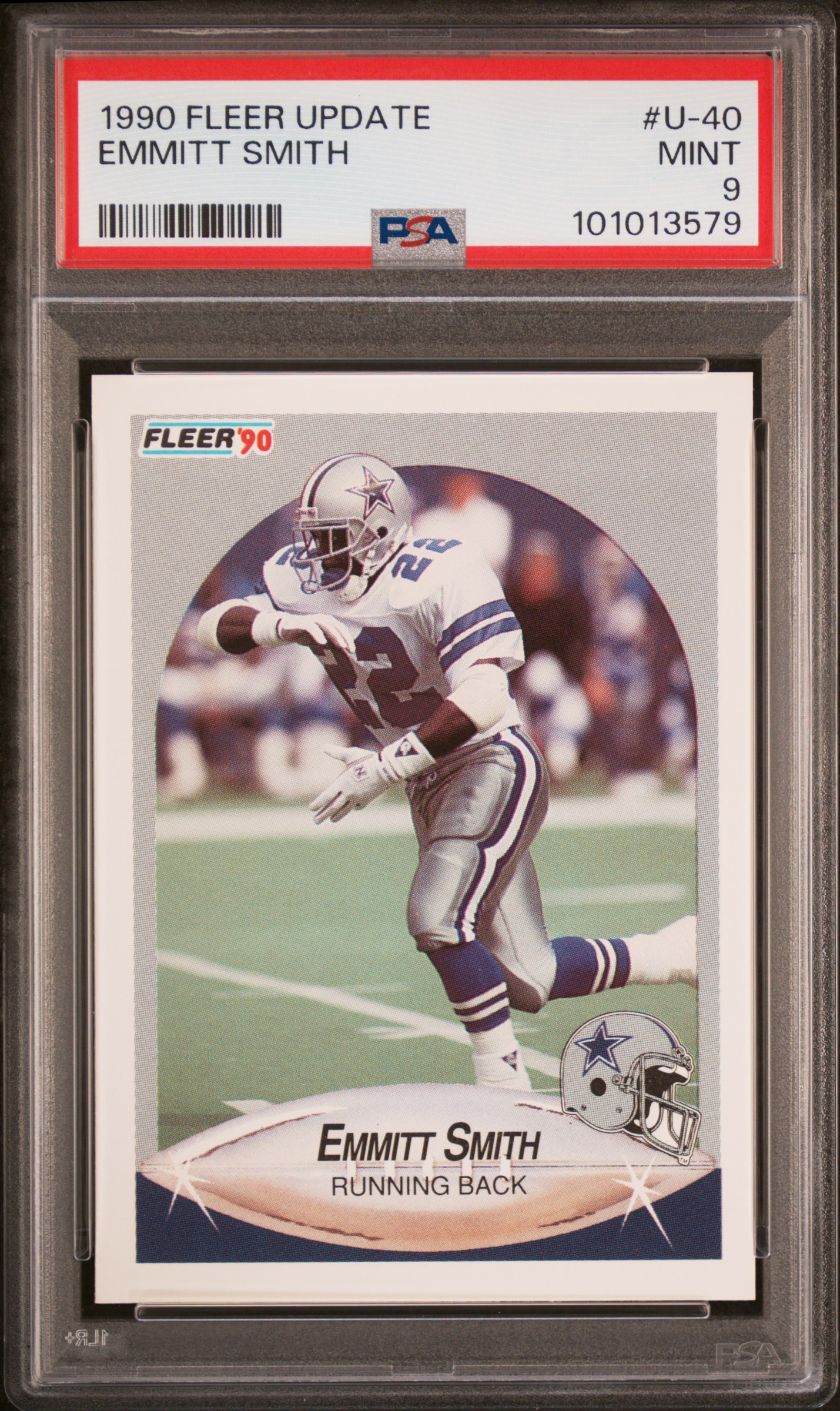 1990 Fleer Update Emmitt Smith #U-40 Mint 9 front