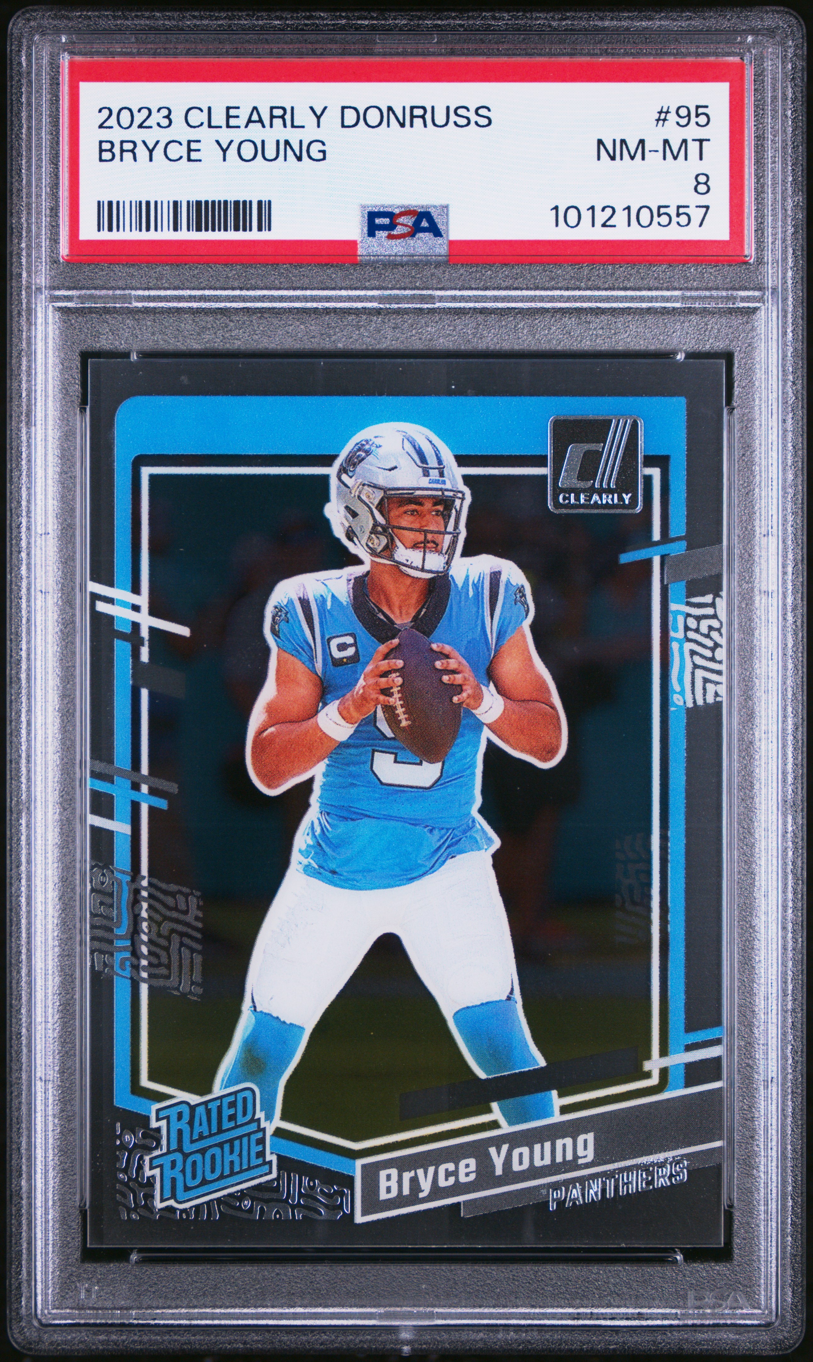 2023 Panini Clearly Donruss Bryce Young #95 Nm-Mt 8 front