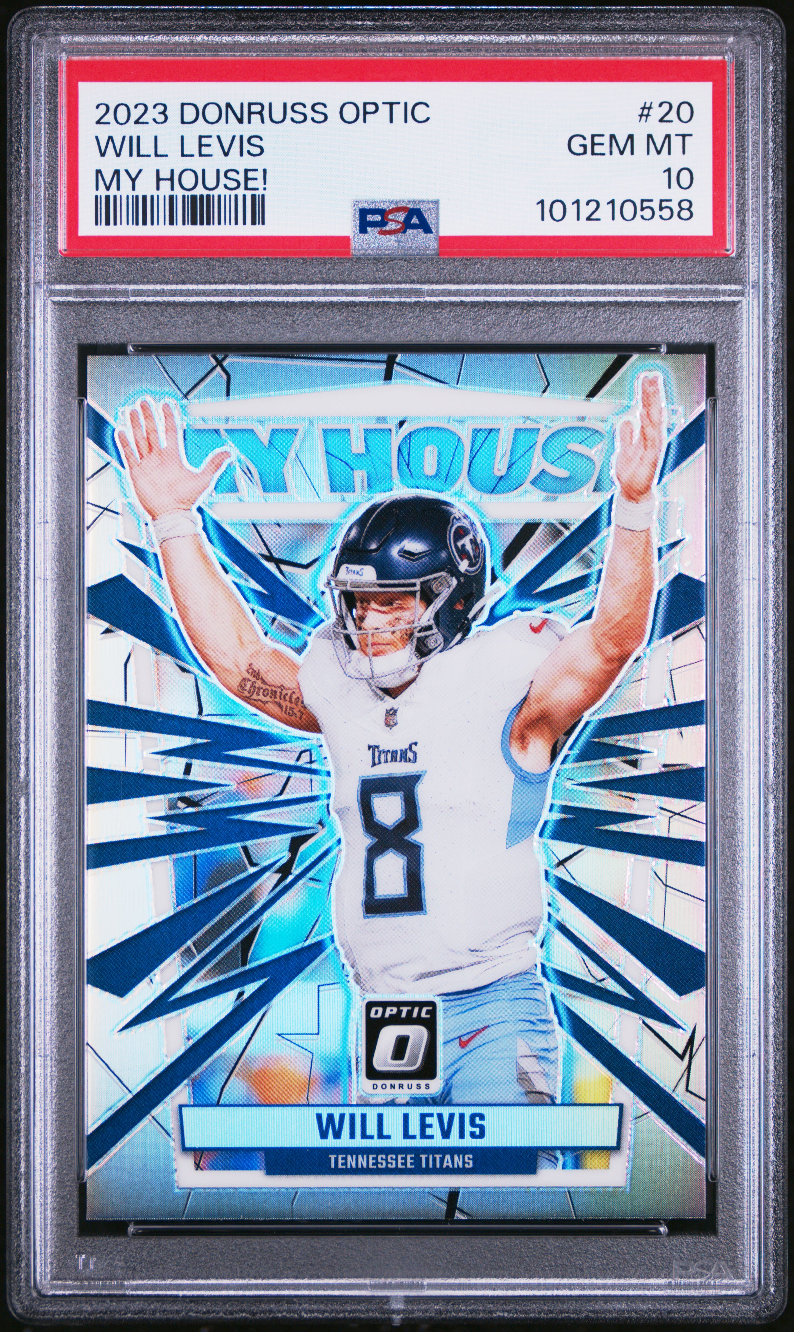 2023 Panini Donruss Optic My House! Will Levis #20 Gem Mt 10 front