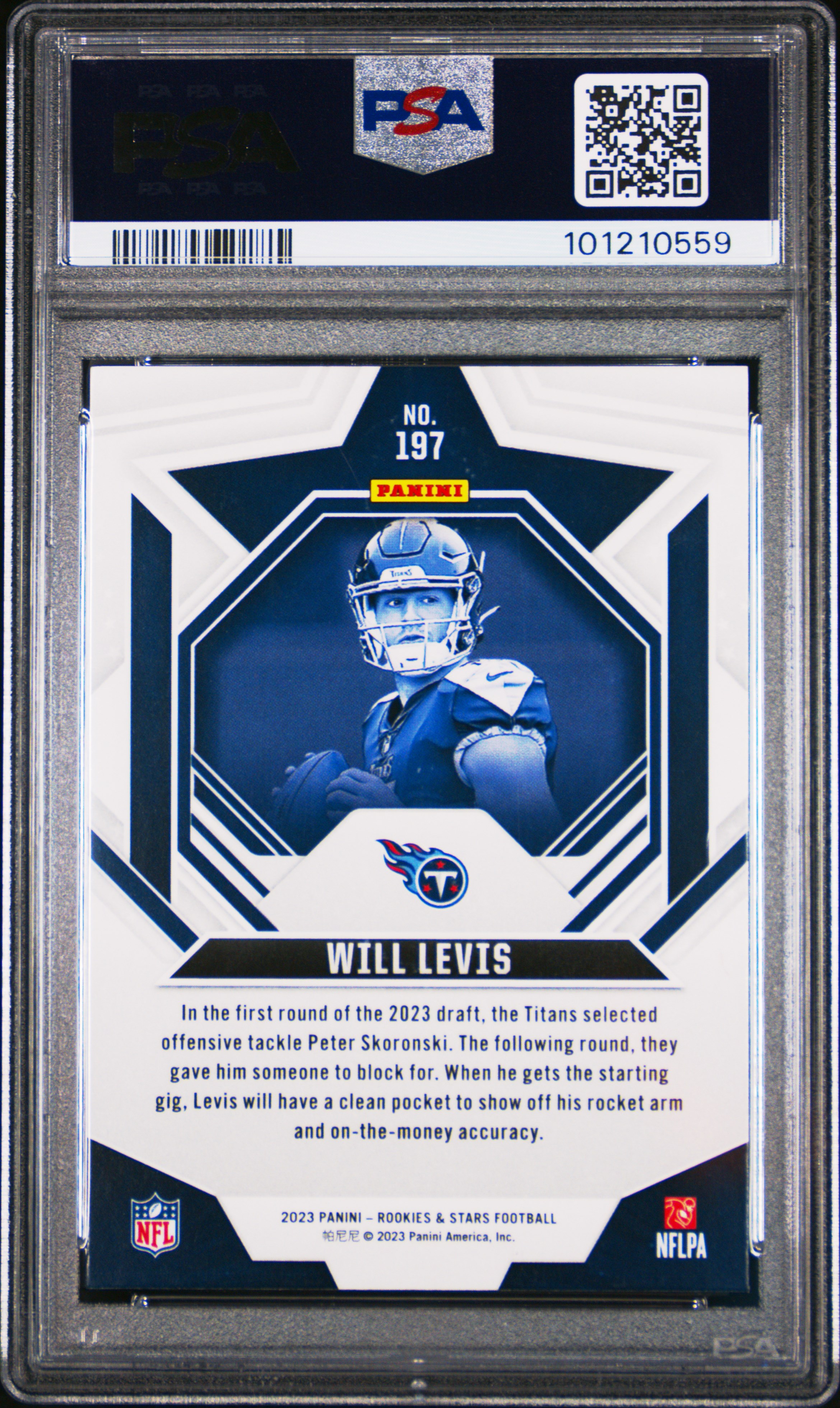 2023 Panini Rookies & Stars Will Levis #197 Mint 9 back