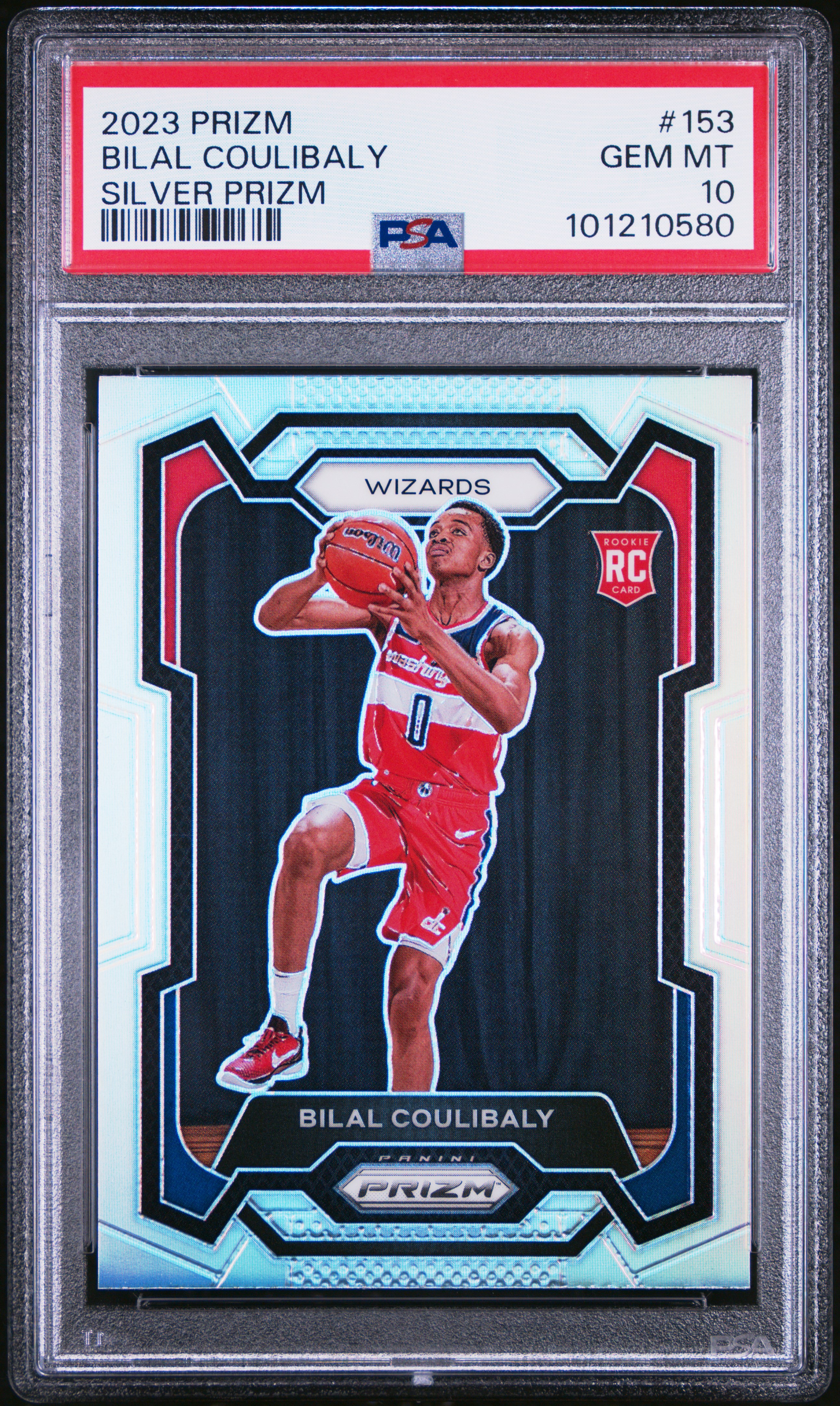 2023 Panini Prizm Bilal Coulibaly #153 (Silver Prizm) Gem Mt 10 front