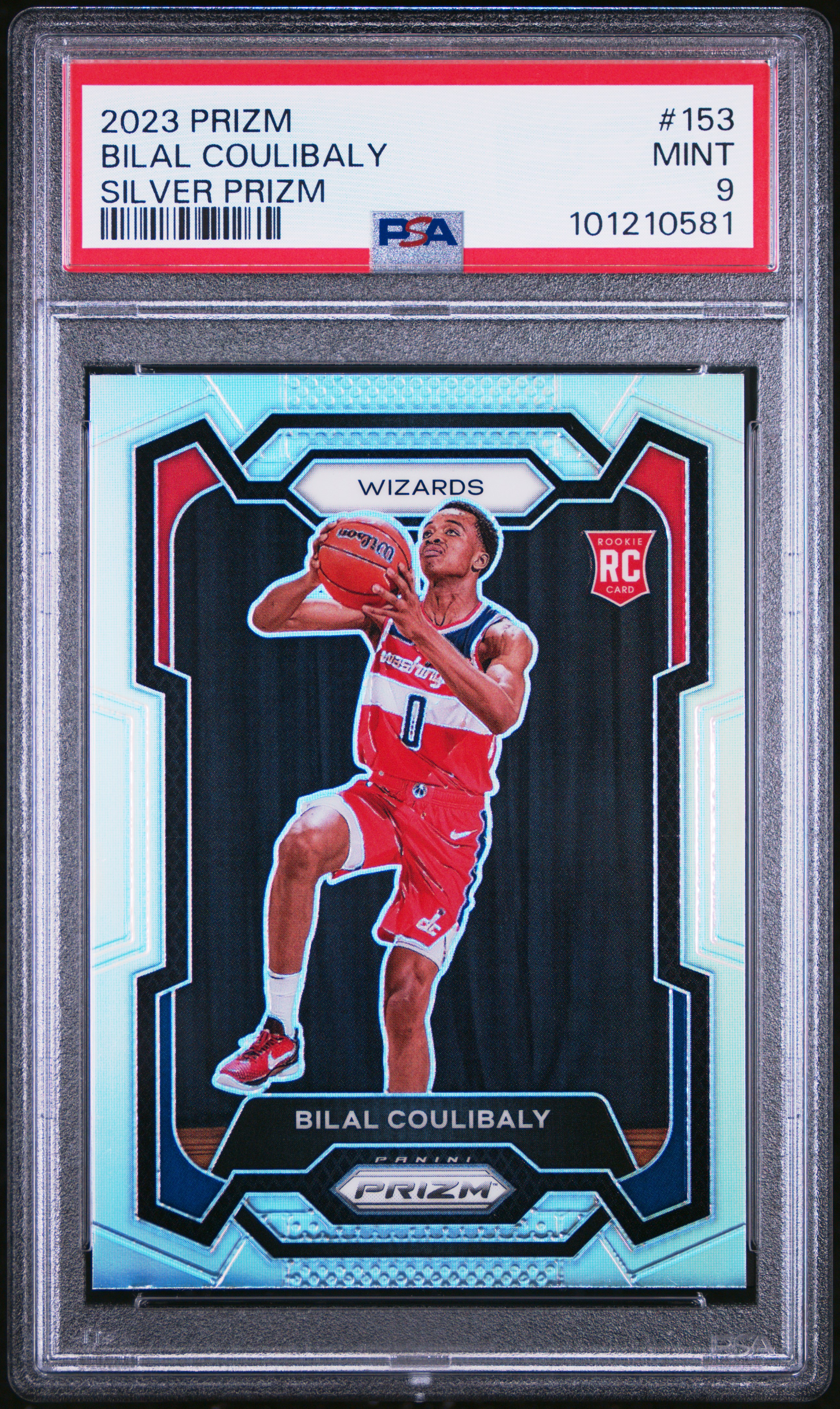 2023 Panini Prizm Bilal Coulibaly #153 (Silver Prizm) Mint 9 front