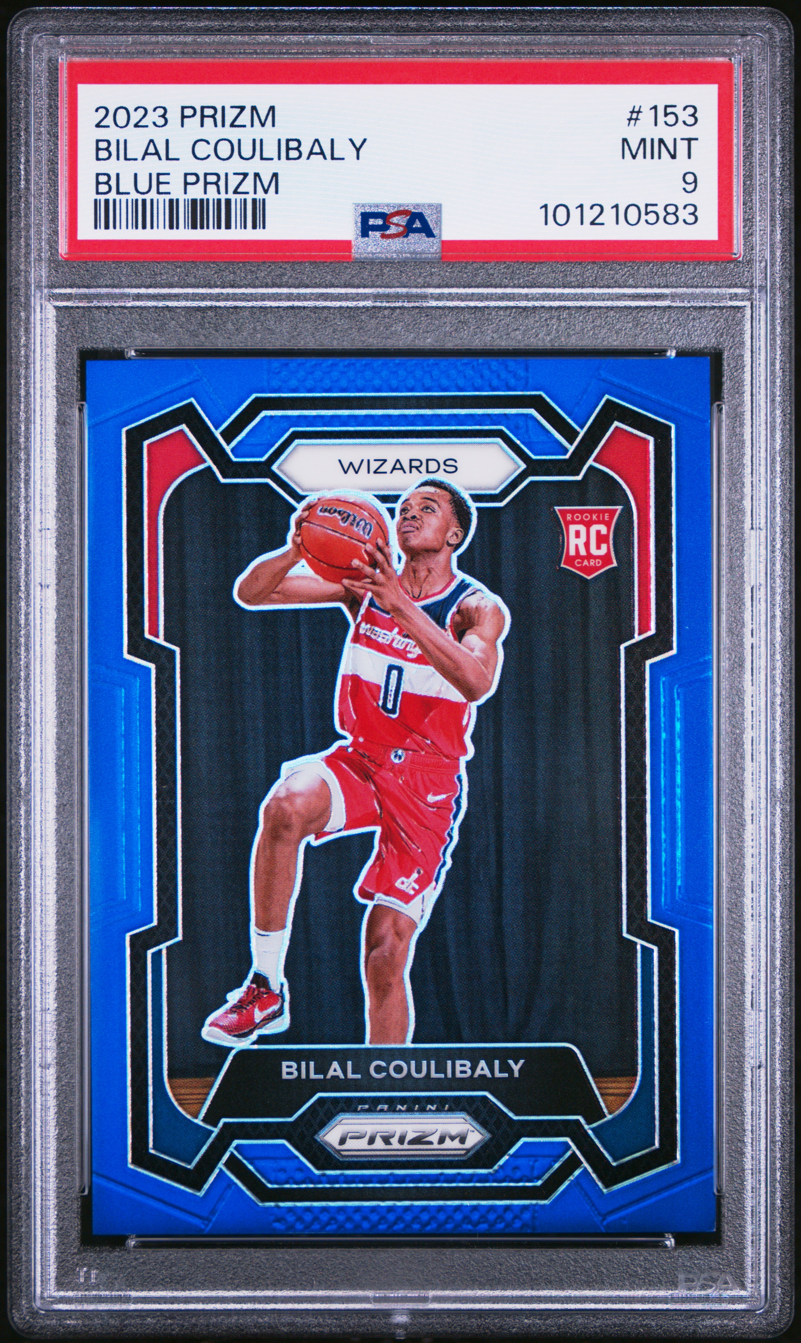 2023 Panini Prizm Bilal Coulibaly #153 (Blue Prizm) Mint 9 front