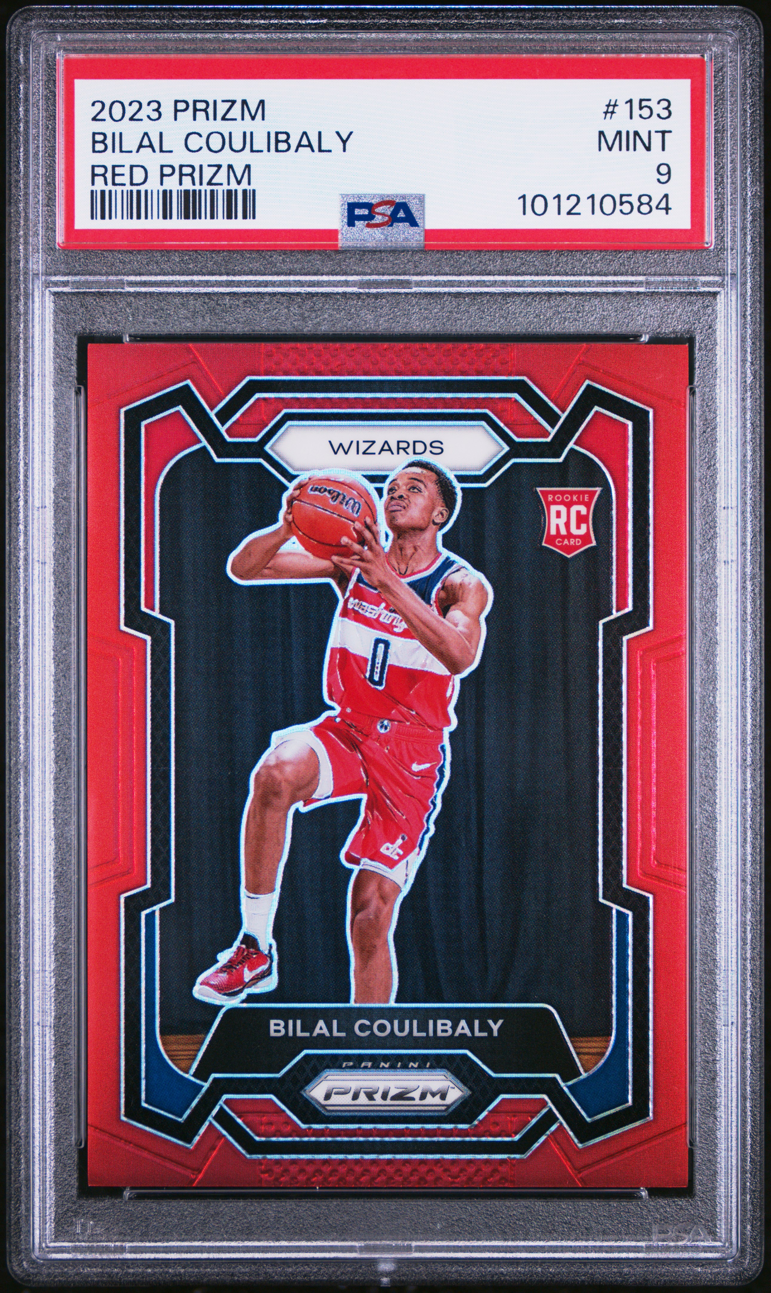 2023 Panini Prizm Bilal Coulibaly #153 (Red Prizm) Mint 9 front