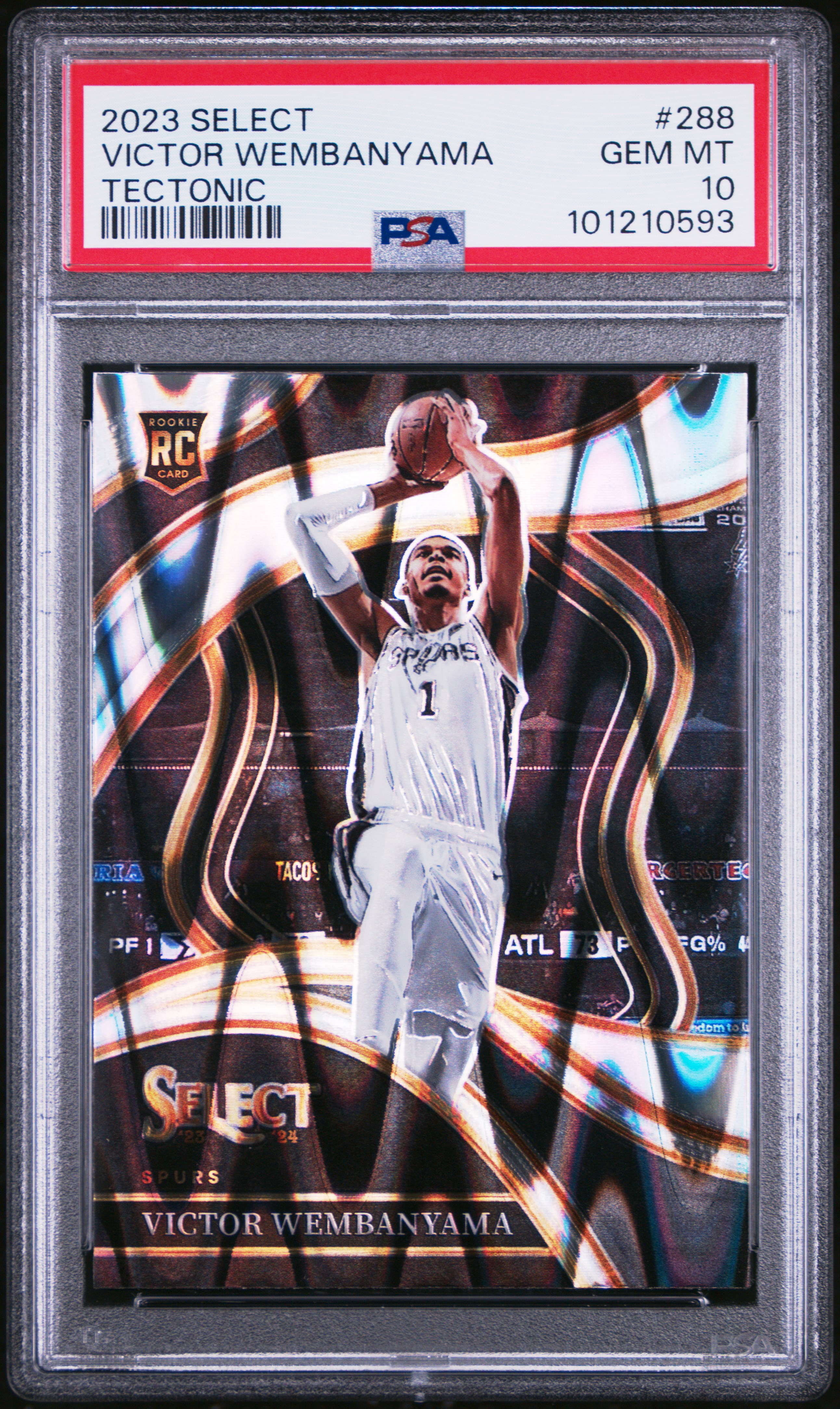 2023 Panini Select Victor Wembanyama #288 (Tectonic) Gem Mt 10 front