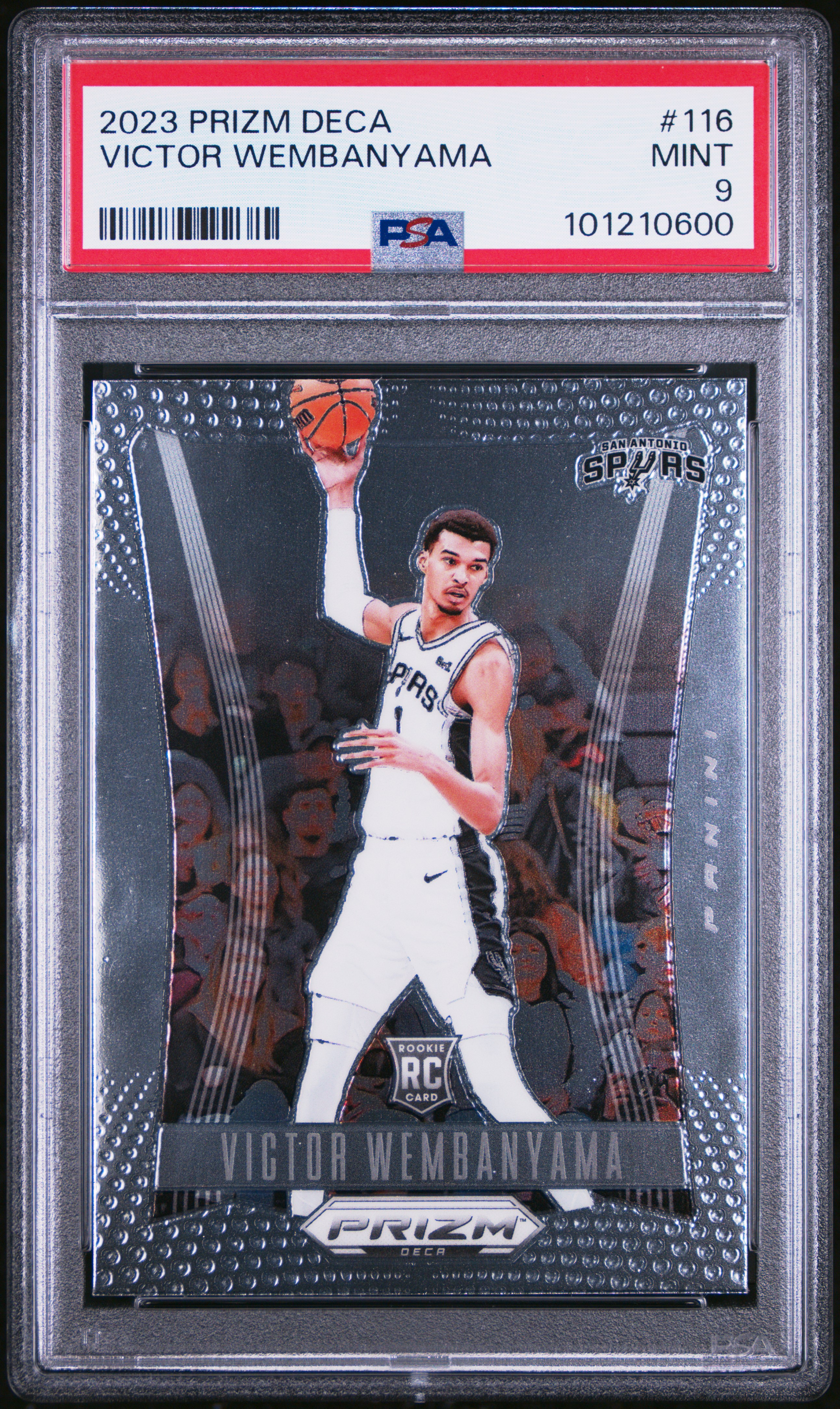 2023 Panini Prizm Deca Victor Wembanyama #116 Mint 9 front