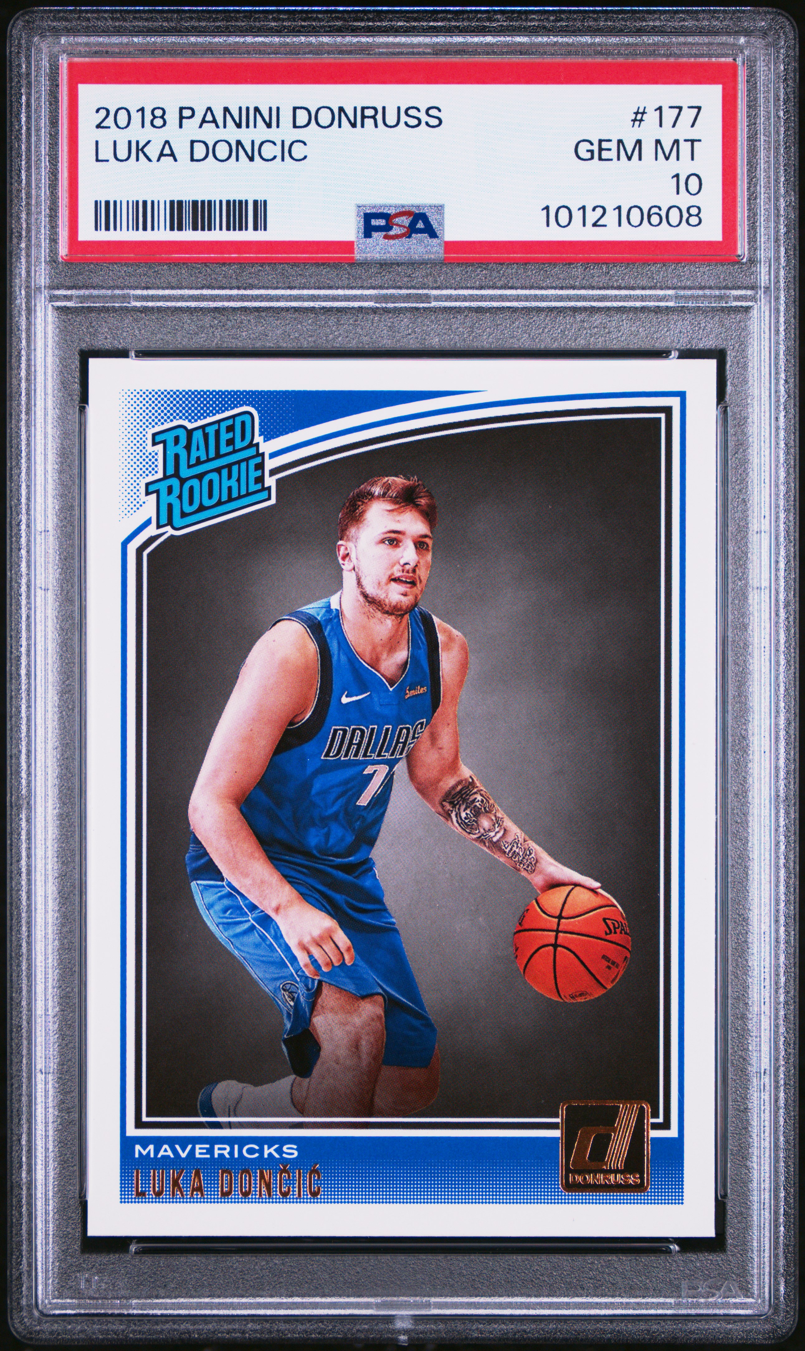 2018 Panini Donruss Luka Doncic #177 Gem Mt 10 front