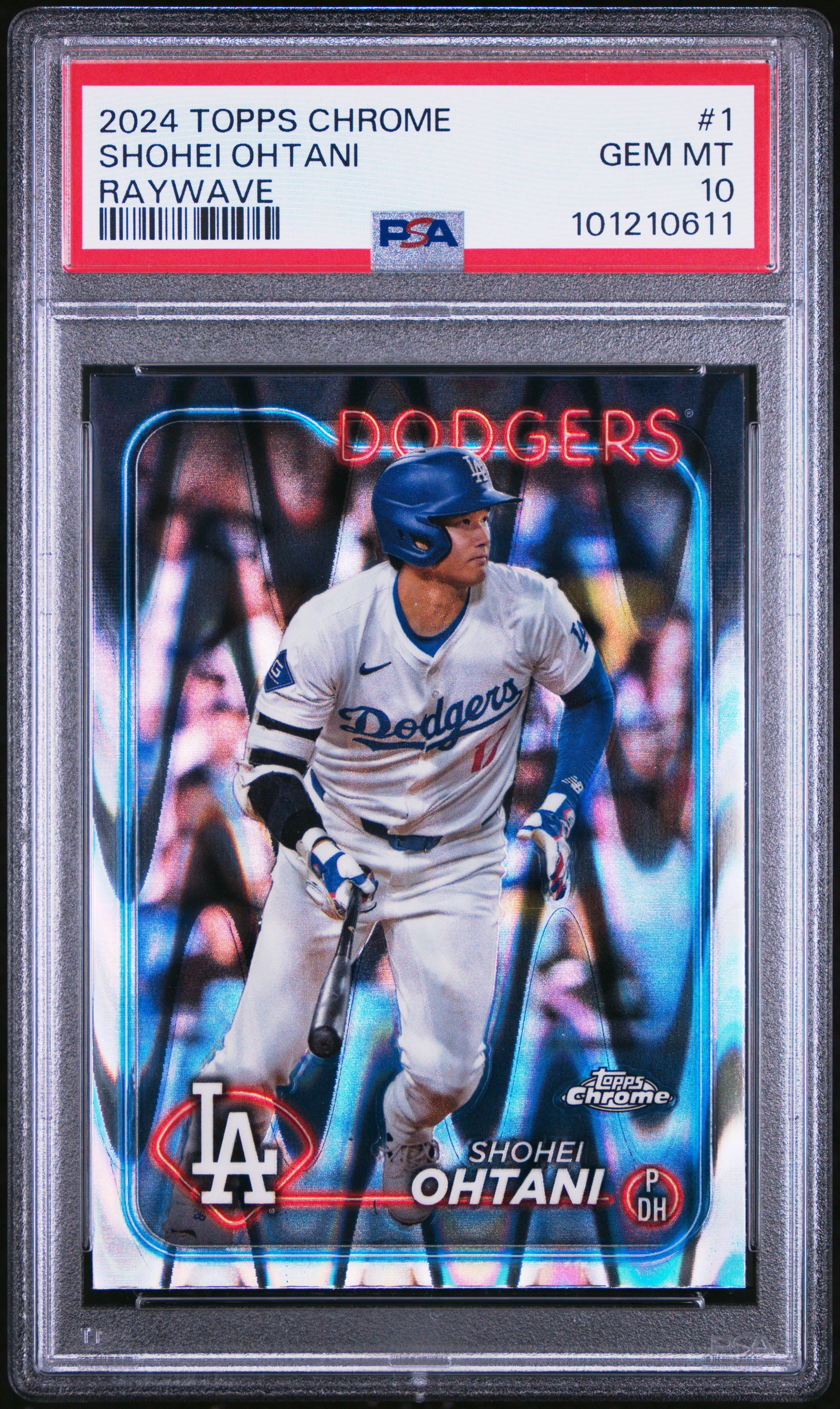 2024 Topps Chrome Shohei Ohtani #1 (Raywave) Gem Mt 10 front