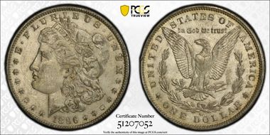 1896-O $1 AU58
