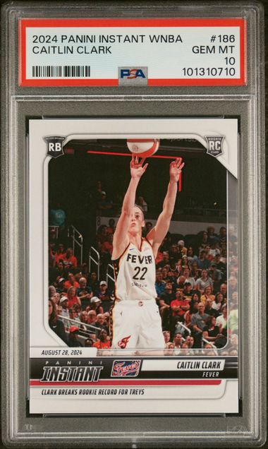 2024 Panini Instant Wnba Caitlin Clark #186 Gem Mt 10 front