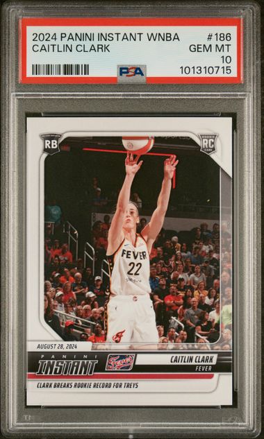 2024 Panini Instant Wnba Caitlin Clark #186 Gem Mt 10 front