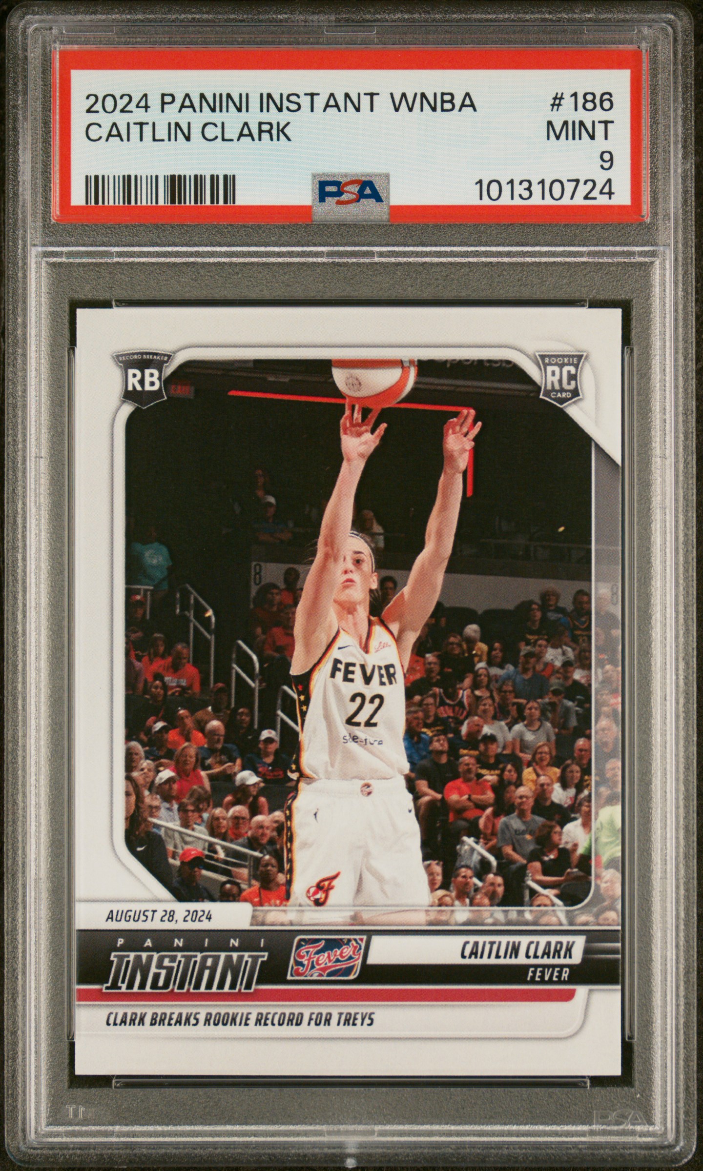 2024 Panini Instant Wnba Caitlin Clark #186 Mint 9 front