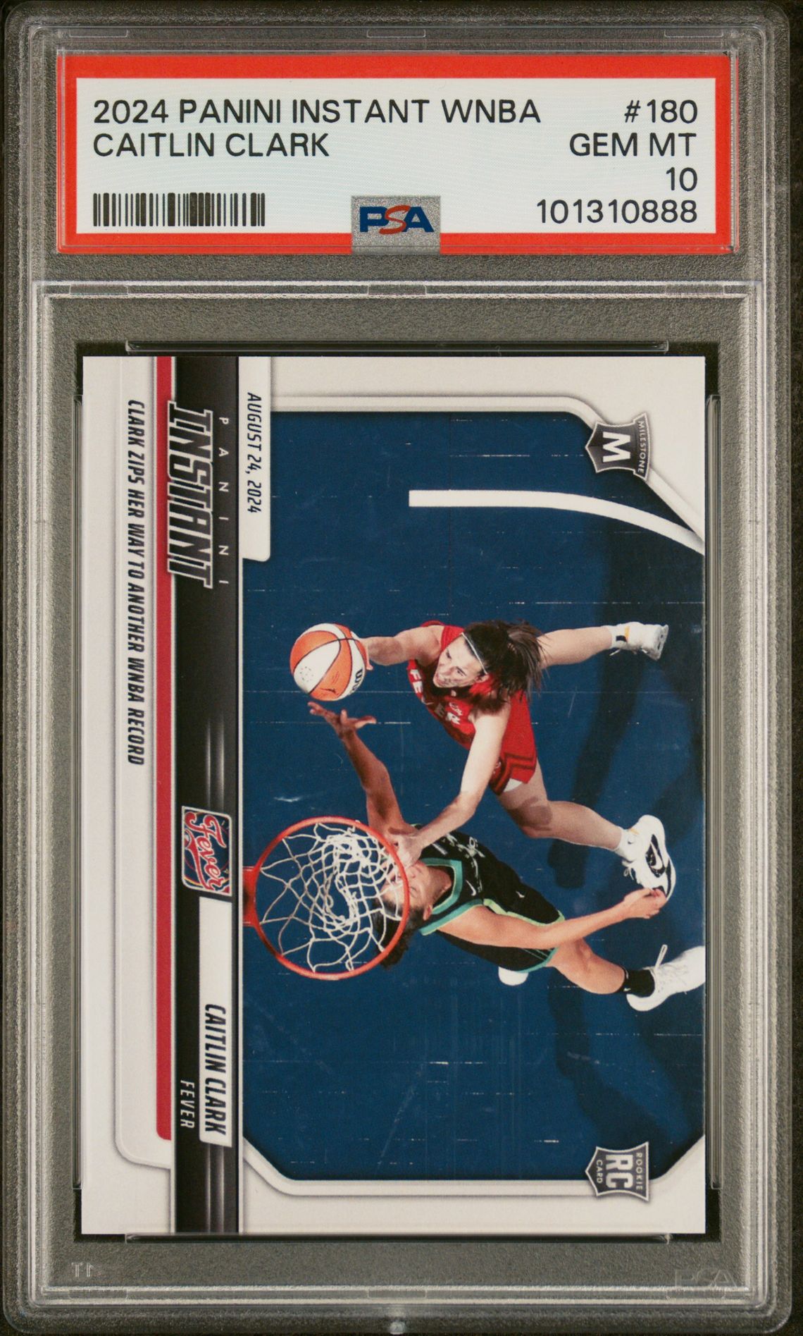 2024 Panini Instant Wnba Caitlin Clark #180 Gem Mt 10 front