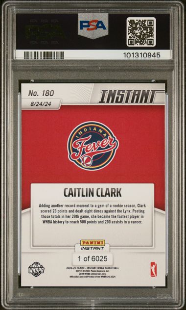 2024 Panini Instant Wnba Caitlin Clark #180 Mint 9 back