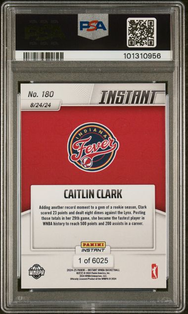 2024 Panini Instant Wnba Caitlin Clark #180 Gem Mt 10 back